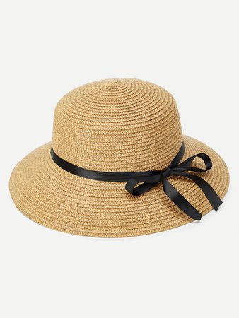 Ribbon Band Straw Hat | SHEIN