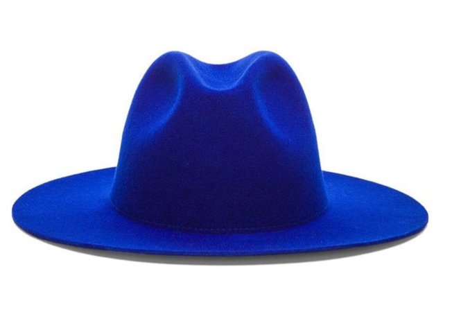 blue hat