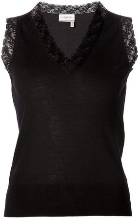 lace detail sleeveless top