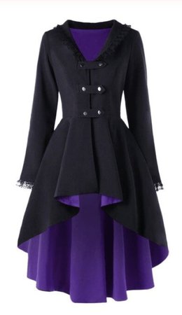 Victorian Styled Black and Purple Coat