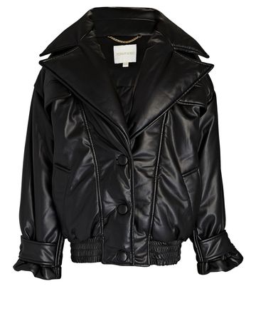 Ronny Kobo Camile Faux Leather Jacket In Black | INTERMIX®