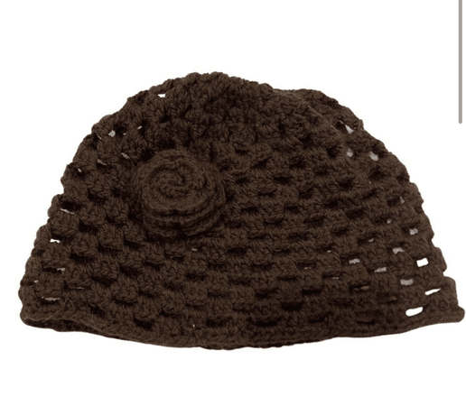 brown crochet hat