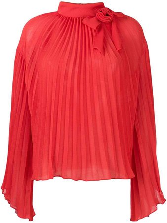 pleated rose blouse