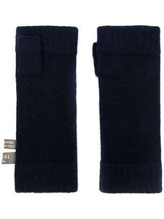 Shop blue N.Peal cashmere fingerless gloves with Express Delivery - Farfetch