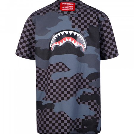 Sprayground Shark Logo T-Shirt in Grey - BAMBINIFASHION.COM