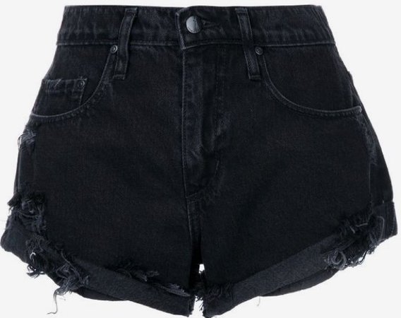 black denim shorts high waisted