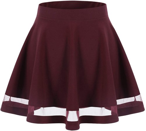 Wedtrend Women's Basic Versatile Stretchy Flared Casual Mini Skater Skirt WTC10021 Black L: Amazon.co.uk: Clothing