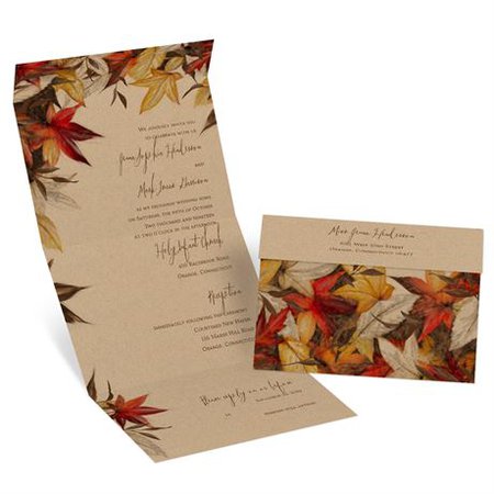 Autumn Maple Seal and Send Invitation | Invitations By Dawn