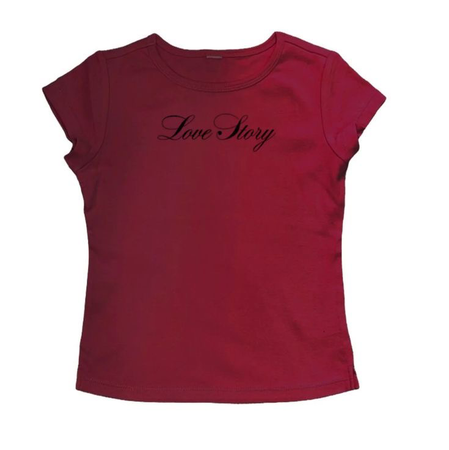 Love story red tee