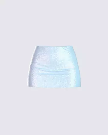Courtney Blue Sequin Mini Skirt