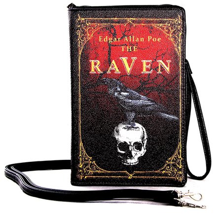 GoodGoth The Raven Book Purse