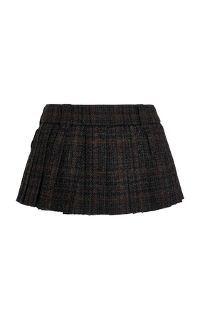 Miu Miu Plaid Mini Skirt