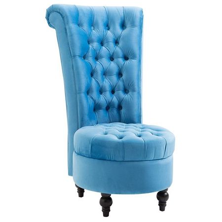 HomCom Chesterfield Chair, Bright Blue - Walmart.com