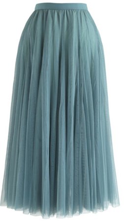 Turquoise maxi skirt