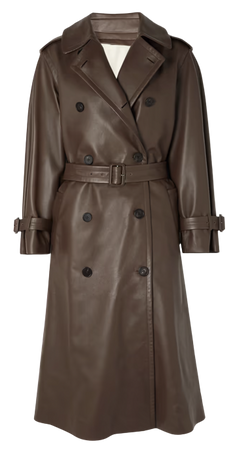 THE ROW Benzy double-breasted leather trench coat