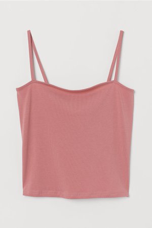 Short Jersey Top - Vintage pink - | H&M US