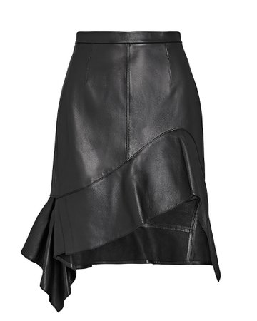 Alexander Wang Deconstructed Leather Ruffle Skirt | INTERMIX®