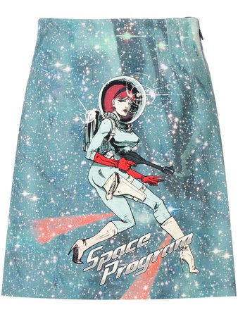 Pinko Blue Space Program Skirt Aw19 | Farfetch.com