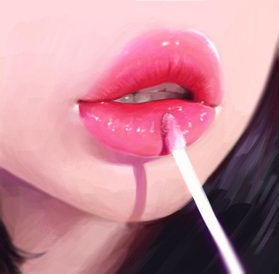 aesthetic makeup pink pastel lips