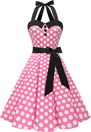 Amazon.com: Dressystar Vintage Polka Dot Retro Cocktail Prom Dresses 50's 60's Rockabilly Bandage : Clothing, Shoes & Jewelry