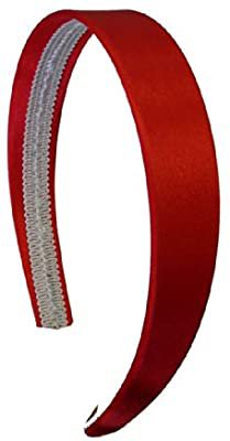Amazon.com : Red 1 Inch Satin Hard Headband : Clothing