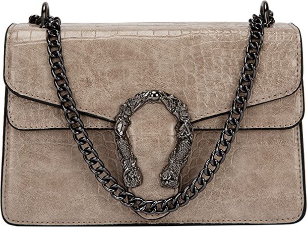 Amazon.com: Trendy Chain Strap Crossbody Bag For Women - Luxurious Snakeskin-Print Leather Shoulder Purse Ladies Evening Handbag Satchel : Clothing, Shoes & Jewelry