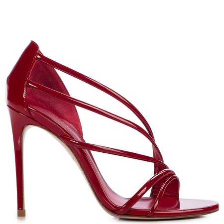 SCARLET 120 mm Red patent leather sandals