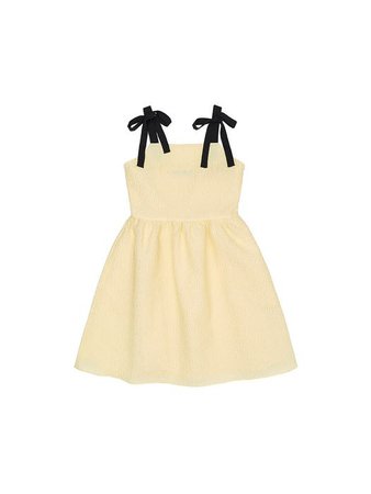 Ribbon Overall Dress_Yellow | W Concept