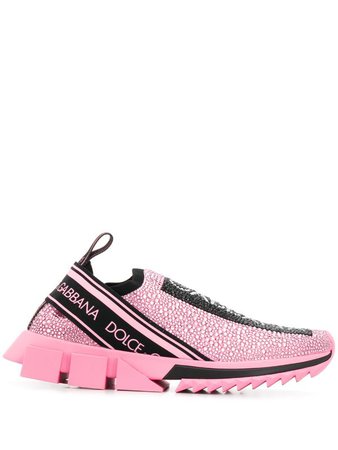Shop pink Dolce & Gabbana Sorrento slip-on sneakers with Express Delivery - Farfetch