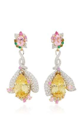 Fuchsia Canary Earrings by Anabela Chan | Moda Operandi
