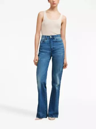 AMI Paris high-waist straight-leg Cotton Jeans - Farfetch