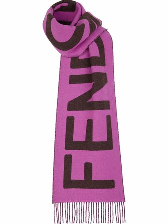 Fendi logo-print scarf - FARFETCH
