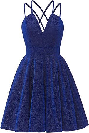 Molisa Shiny Glitter Short Prom Dress V Neck Homecoming Dresses with Pockets Evening Party Gown at Amazon Women’s Clothing store