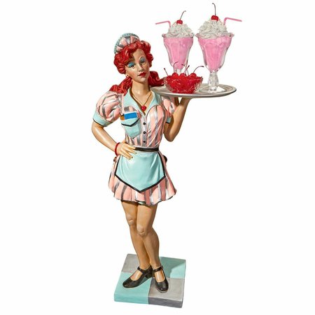 Rétro Rosie Diner Dame au service de la Table de déjeuner des années 1950 Statue peinte à la main | eBay