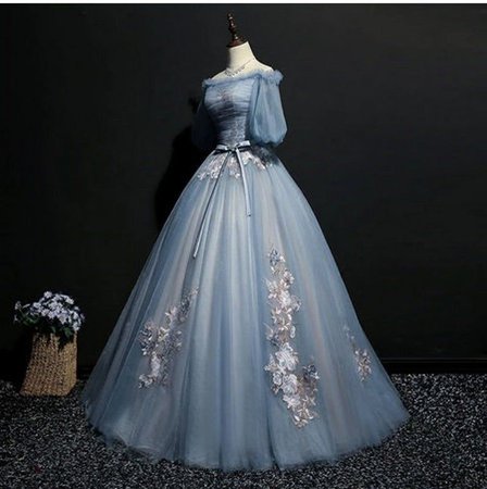 blue royal dress vintage - Google Search