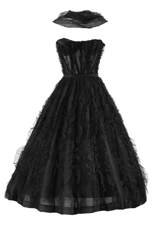 strapless dress gown vintage retro png