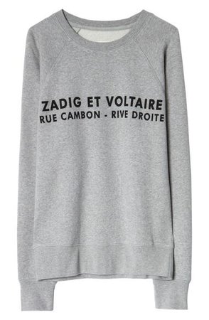 Zadig & Voltaire Women's Graphic Fleece Sweatshirt | Nordstrom
