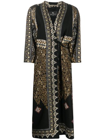 Etro Embroidered Pattern Open Front Coat - Farfetch