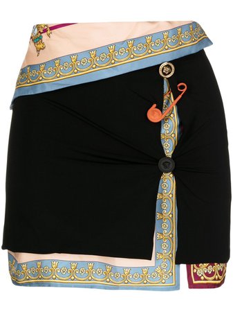 Versace safety-pin Slash Mini Skirt - Farfetch