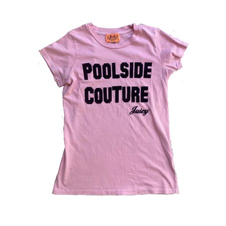 “poolside couture” juicy couture slogan graphic... - Depop