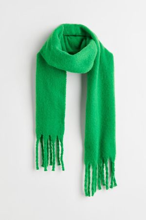 Woven scarf - Bright green - Ladies | H&M