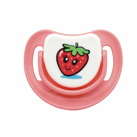 pink strawberry binky/pacifier
