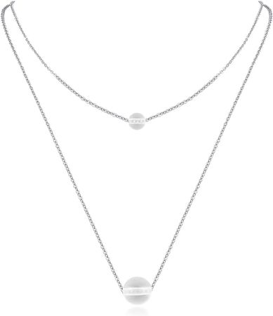 Amazon.com: LOOBIY Delicate clear Quartz Crystal Pendant with Stainless Steel Necklace Handmade and Healing Chakras with Birthstone for April Gifts for Women and Girl : Clothing, Shoes & Jewelry