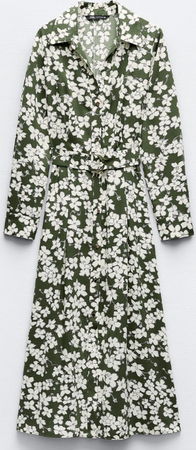 Zara FLORAL PRINT SHIRT DRESS  $ 79.90
