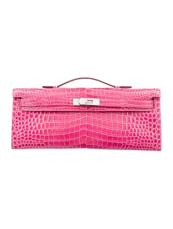 Hermès Exceptional Porosus Crocodile Kelly Cut Clutch - Handbags - HER162558 | The RealReal
