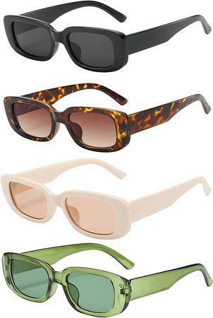 Amazon.com: Dollger Trendy Rectangle Sunglasses For Women Men Trendy Retro Rectangular Orange Shades sunglasses Pure Orange : Clothing, Shoes & Jewelry