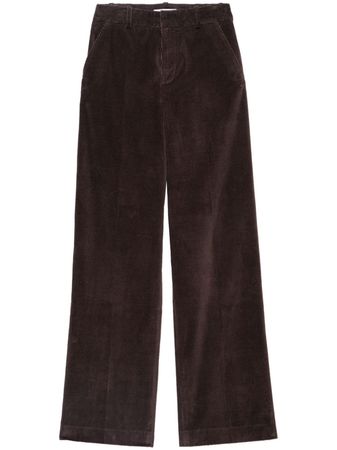 Frame Corduroy Straight-leg Trousers In Brown | ModeSens