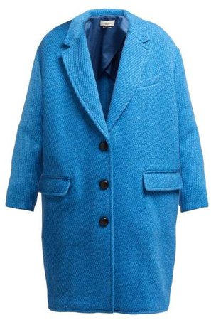 Gimi Oversized Wool Blend Coat - Womens - Blue