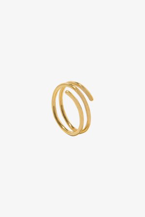 ANINE BING Delicate Spiral Ring - Gold