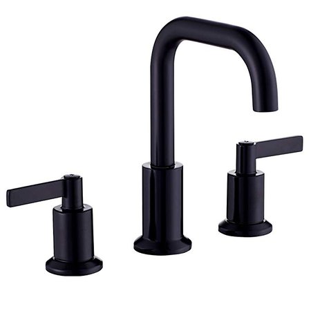 TimeArrow TAF288S-MT Two Handle 8 inch Widespread Bathroom Sink Faucet with Pop-Up Drain, Matte Black - - Amazon.com